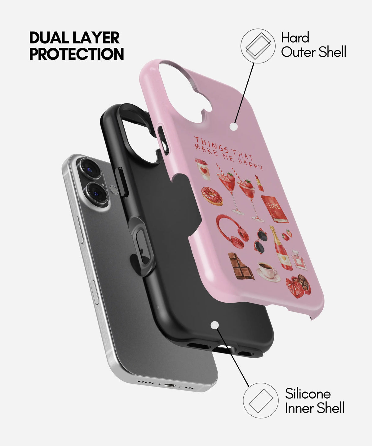 Soft Girl Essentials Premium Tough Shining Phone Case (Double Layer) Available For All iPhone Models