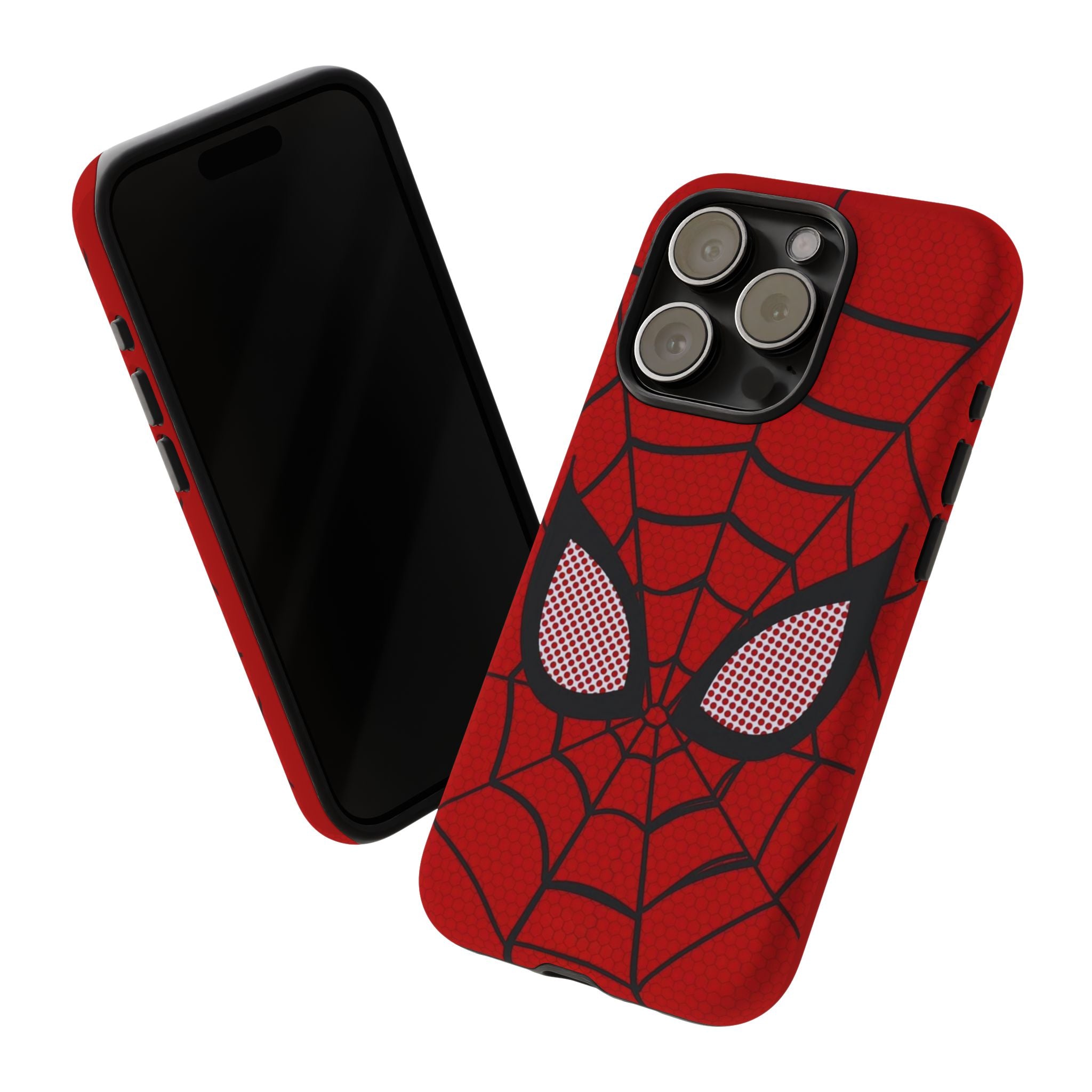 Scarlet Grid Mask Premium Tough Shining Phone Case (Double Layer) Available For All iPhone Models