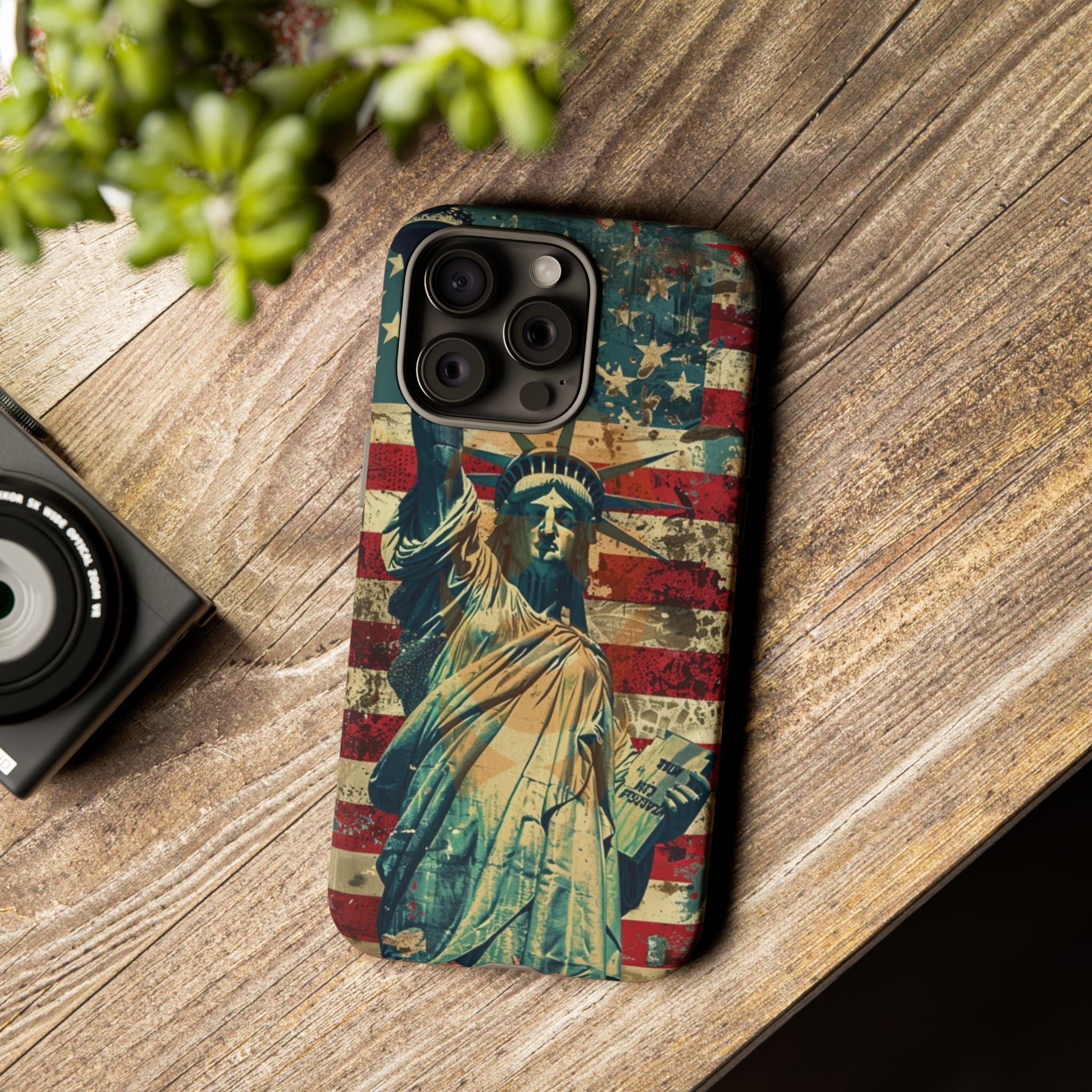 Vintage Liberty Premium Tough Shining Phone Case (Double Layer) Available For All iPhone Models