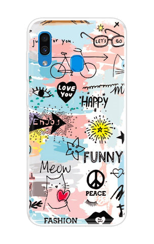 Happy Doodle Soft Cover for Samsung Galaxy A30