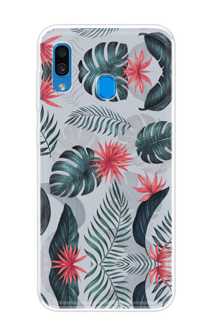 Retro Floral Leaf Soft Cover for Samsung Galaxy A30