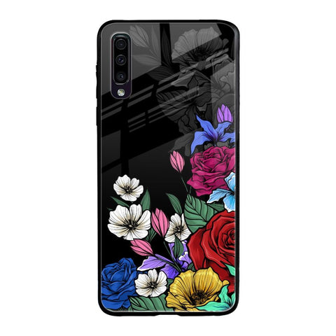 Rose Flower Bunch Art Glossy Case for Samsung Galaxy A50
