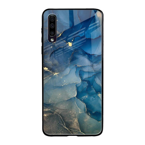 Blue Cool Marble Glossy Case for Samsung Galaxy A50