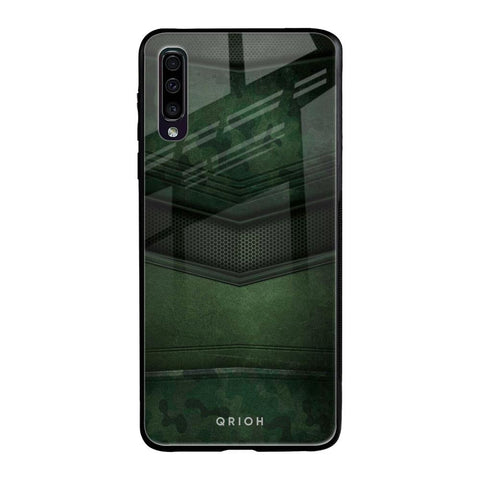 Green Leather Glossy Case for Samsung Galaxy A50