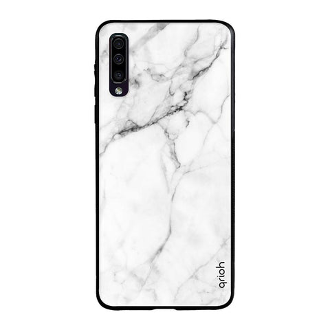 Modern White Marble Glossy case for Samsung Galaxy A50