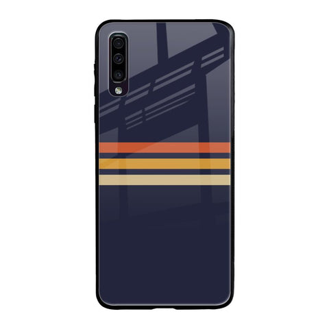 Tricolor Stripes Glossy Case For Samsung Galaxy A50