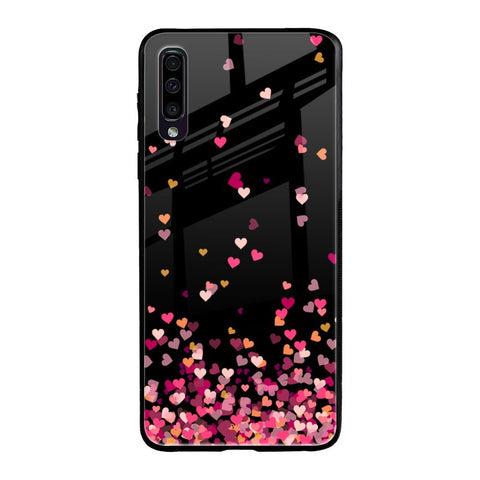 Heart Rain Fall Glossy Case For Samsung Galaxy A50