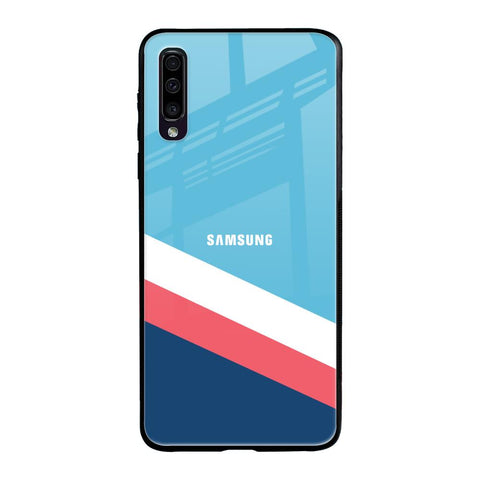 Pink & White Stripes Glossy Case For Samsung Galaxy A50