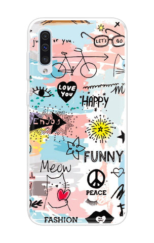 Happy Doodle Soft Cover for Samsung Galaxy A50