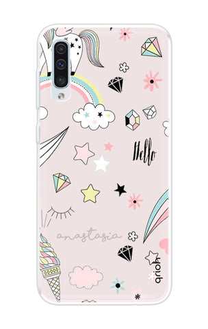 Unicorn Doodle Soft Cover For Samsung Galaxy A50