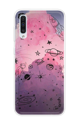 Space Doodles Art Soft Cover For Samsung Galaxy A50