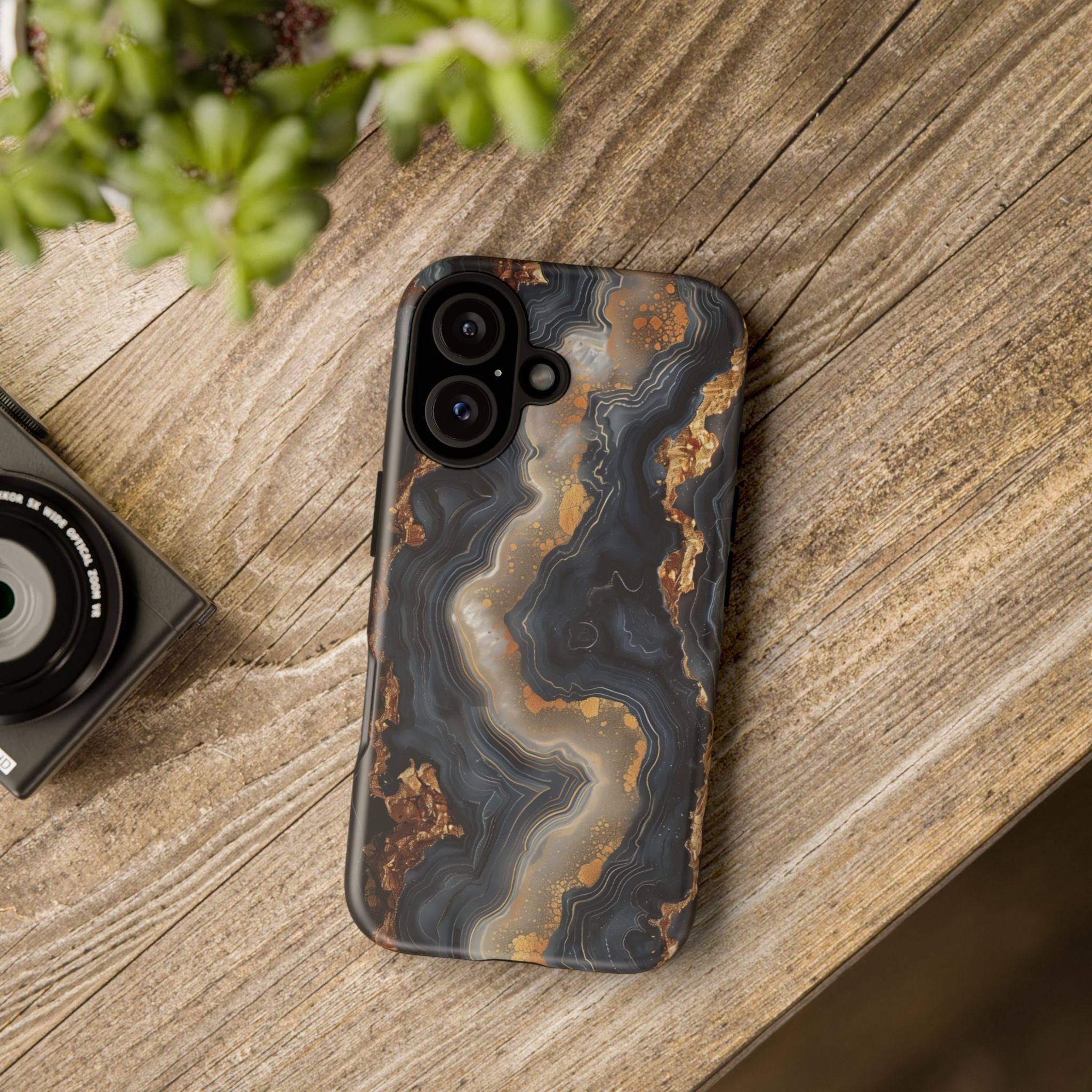Midnight Agate Premium Tough Shining Phone Case (Double Layer) Available For All iPhone Models