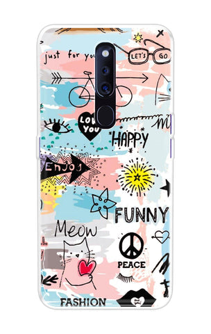 Happy Doodle Soft Cover for Oppo F11 Pro