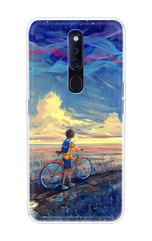 Riding Bicycle to Dreamland Soft Cover for Oppo F11 Pro