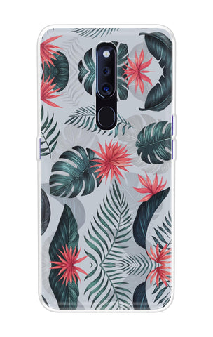 Retro Floral Leaf Soft Cover for Oppo F11 Pro