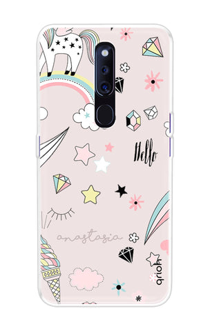 Unicorn Doodle Soft Cover For Oppo F11 Pro
