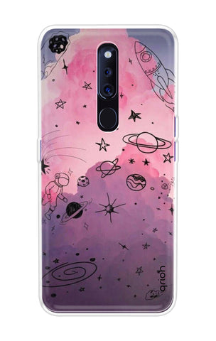 Space Doodles Art Soft Cover For Oppo F11 Pro