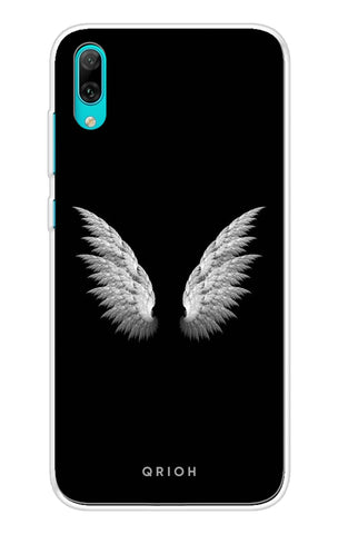 White Angel Wings Soft Cover for Huawei Y7 Pro 2019