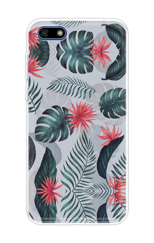 Retro Floral Leaf Soft Cover for Huawei Y5 lite 2018