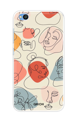 Abstract Faces Soft Cover for Xiaomi Redmi Go