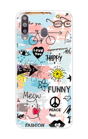Happy Doodle Soft Cover for Samsung Galaxy M30