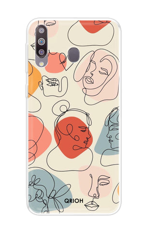 Abstract Faces Soft Cover for Samsung Galaxy M30