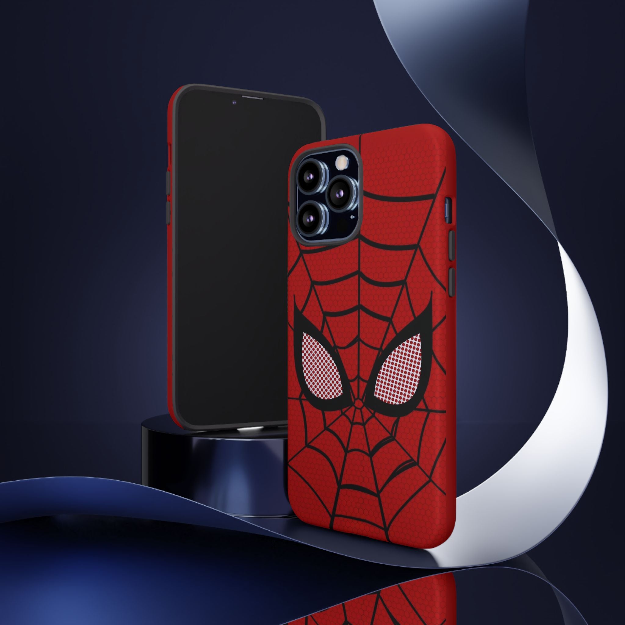 Scarlet Grid Mask Premium Tough Shining Phone Case (Double Layer) Available For All iPhone Models