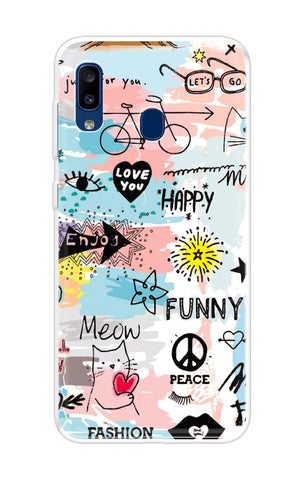 Happy Doodle Soft Cover for Samsung Galaxy A20