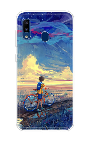 Riding Bicycle to Dreamland Soft Cover for Samsung Galaxy A20