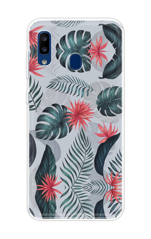 Retro Floral Leaf Soft Cover for Samsung Galaxy A20
