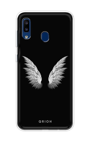 White Angel Wings Soft Cover for Samsung Galaxy A20