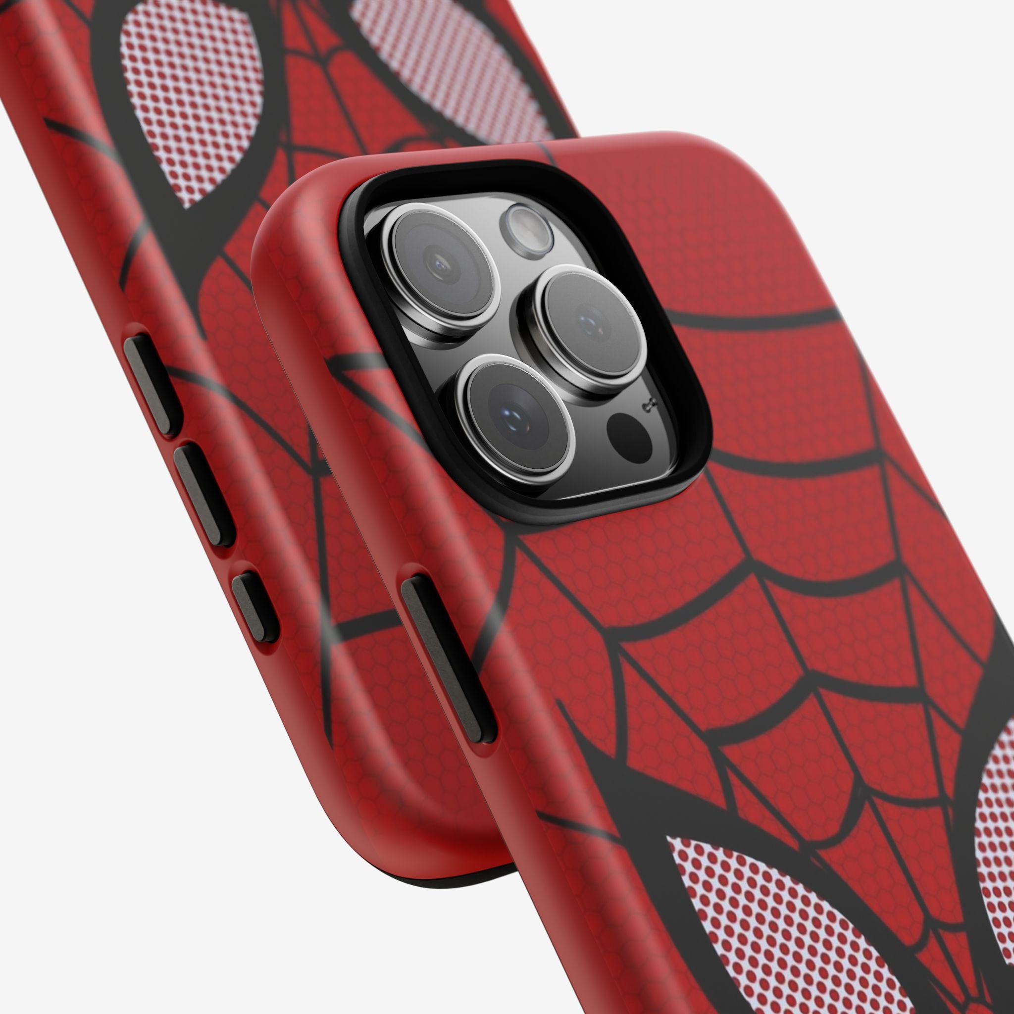 Scarlet Grid Mask Premium Tough Shining Phone Case (Double Layer) Available For All iPhone Models