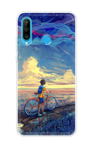 Riding Bicycle to Dreamland Soft Cover for Huawei P30 lite