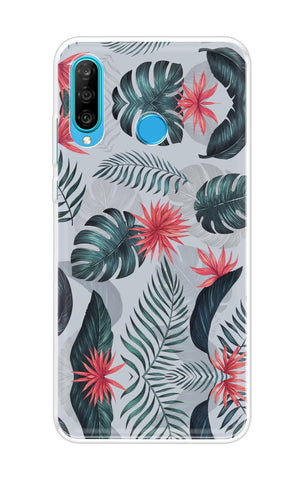 Retro Floral Leaf Soft Cover for Huawei P30 lite
