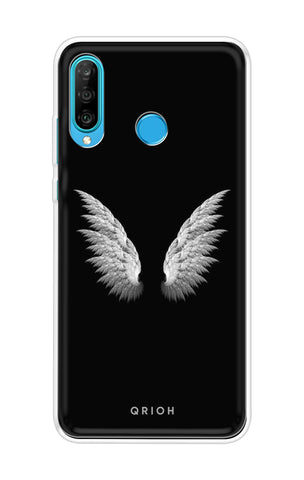 White Angel Wings Soft Cover for Huawei P30 lite