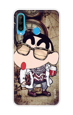 Nerdy Shinchan Soft Cover for Huawei P30 lite