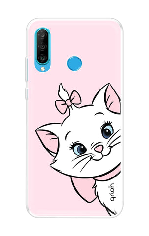 Cute Kitty Soft Cover For Huawei P30 lite