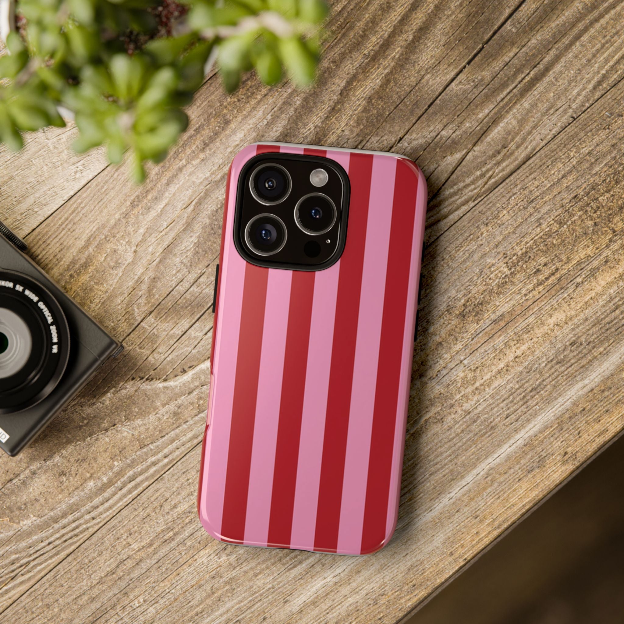 Pink Stripes Tough Case  Available For All iPhone Models