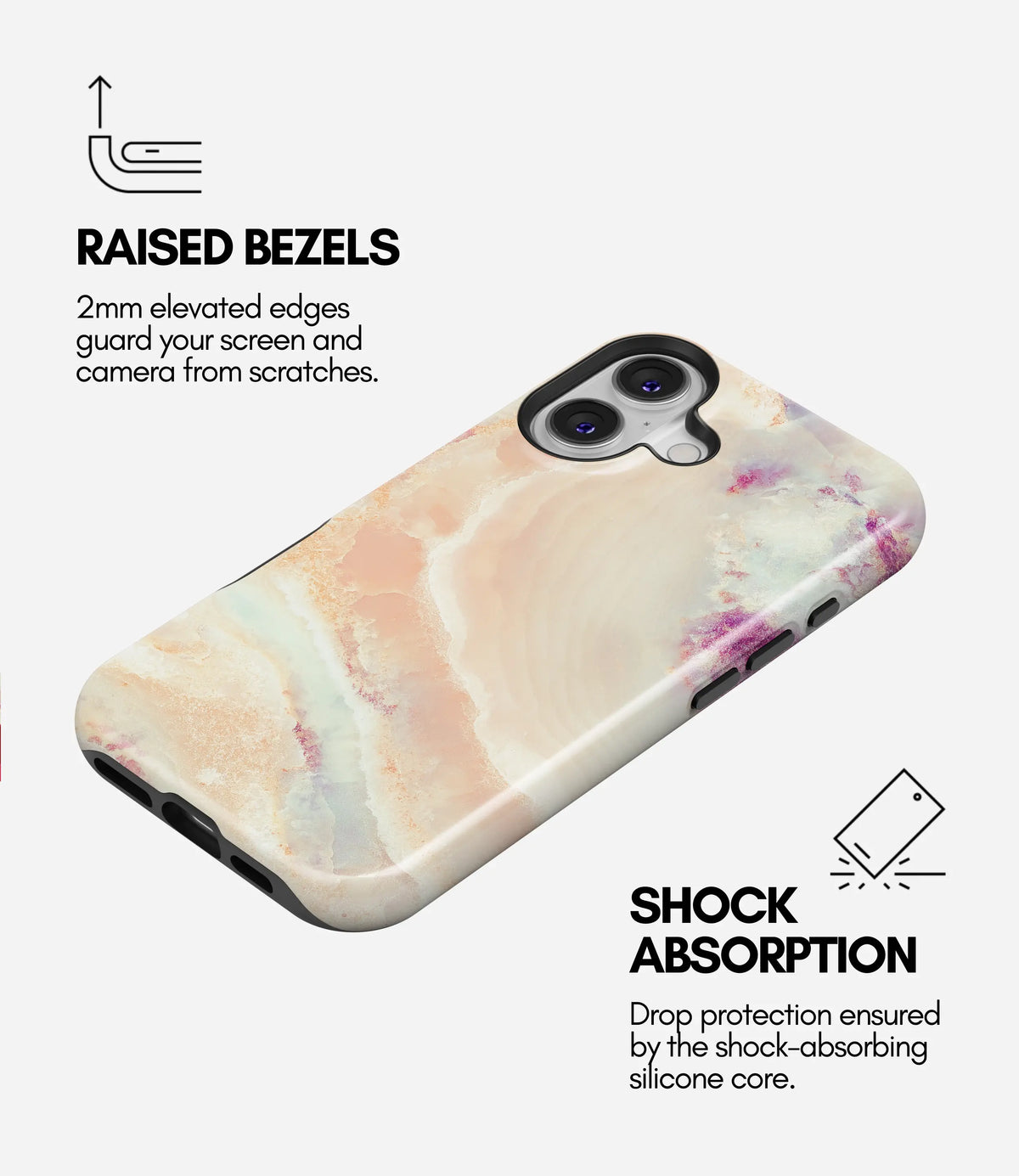 Peach Mist Premium Tough Shining Phone Case (Double Layer) Available For All iPhone Models