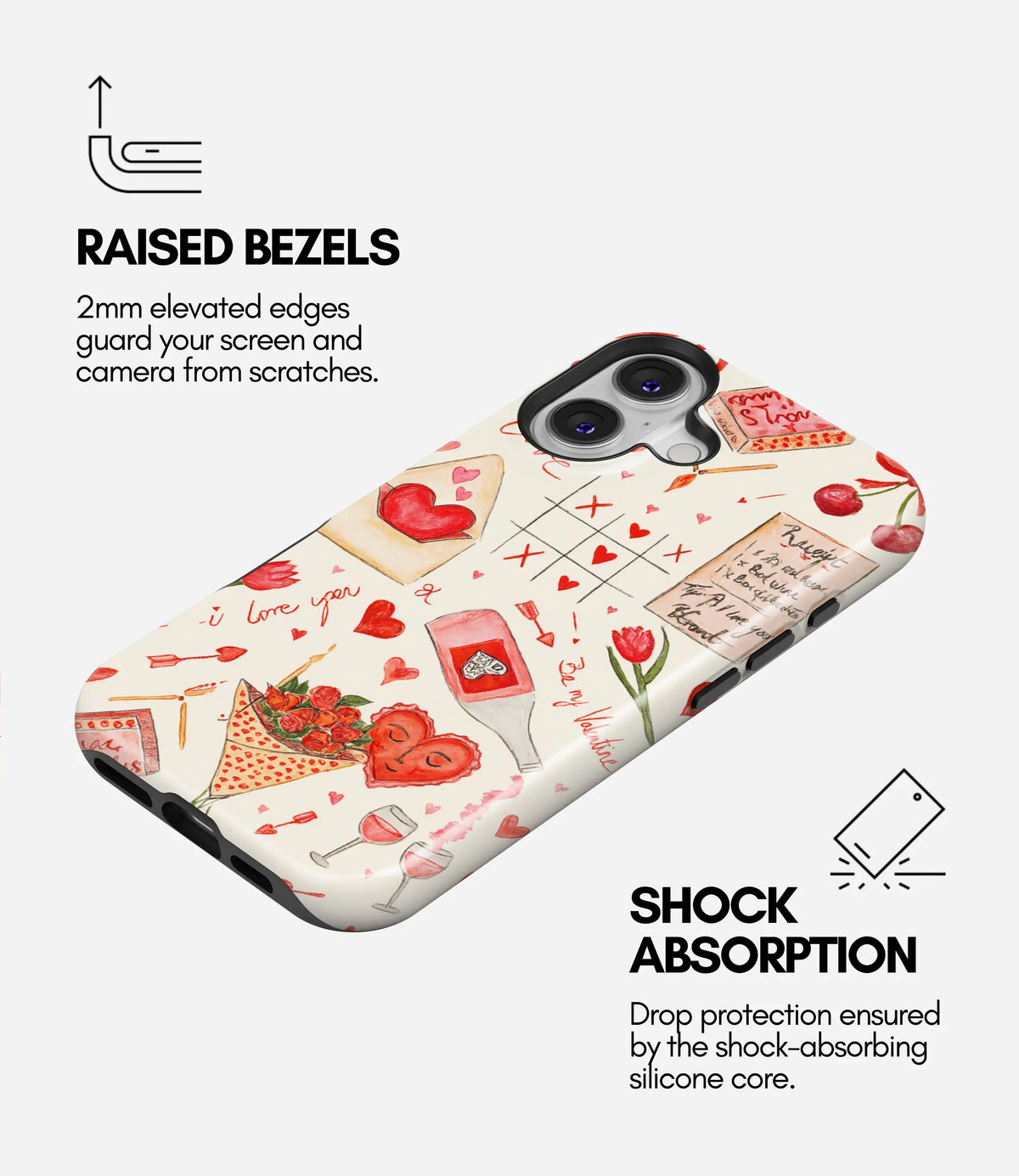 Be My Valentine Premium Tough Shining Phone Case (Double Layer) Available For All iPhone Models