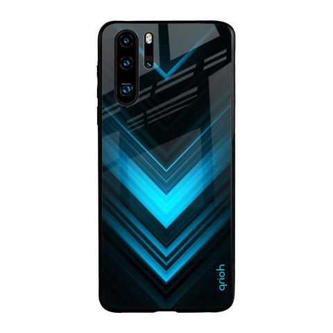 Vertical Blue Arrow Glossy Case For Huawei P30 Pro