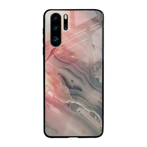 Pink And Grey Marble Glossy Case For Huawei P30 Pro