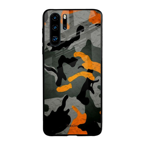 Camouflage Orange Glossy Case For Huawei P30 Pro