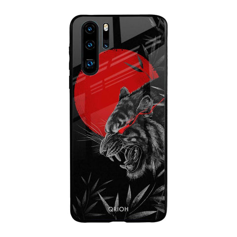 Red Moon Tiger Glossy Case for Huawei P30 Pro