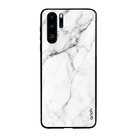 Modern White Marble Glossy case for Huawei P30 Pro