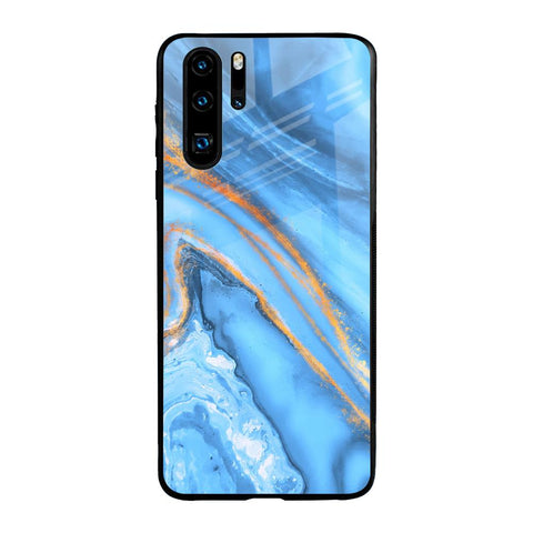Vibrant Blue Marble Glossy Case for Huawei P30 Pro