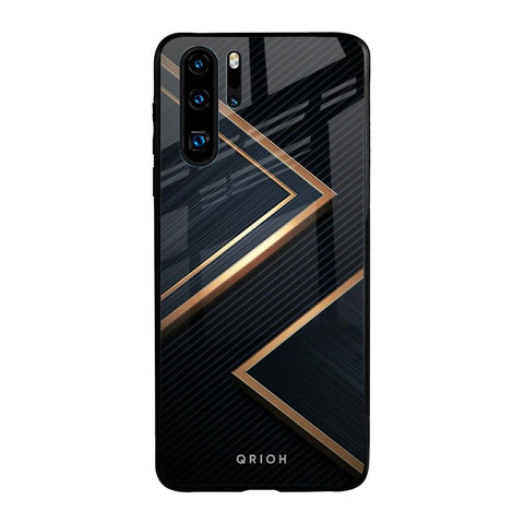 Sleek Golden & Navy Glossy Case for Huawei P30 Pro