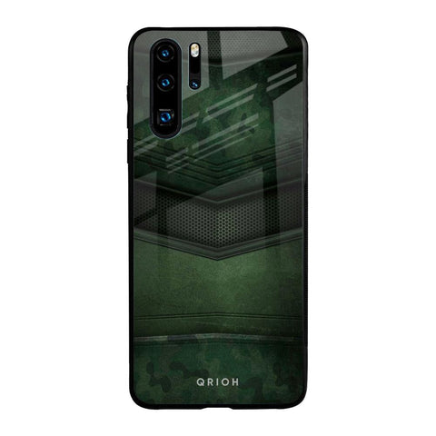 Green Leather Glossy Case for Huawei P30 Pro