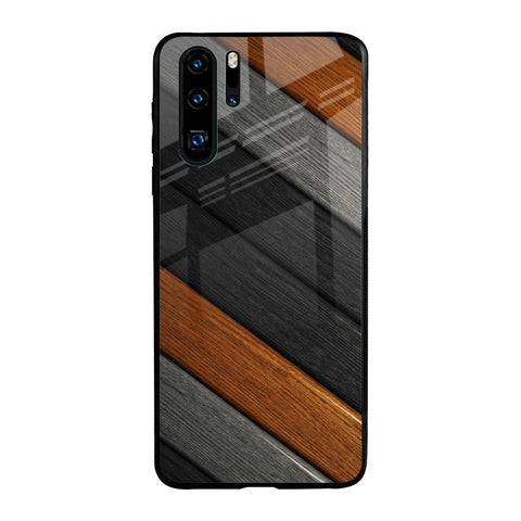 Tri Color Wood Glossy Case for Huawei P30 Pro
