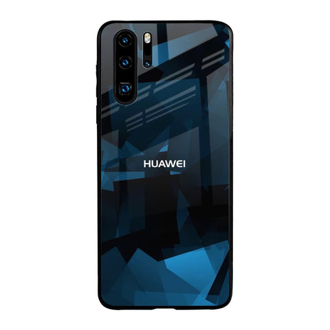 Polygonal Blue Box Glossy Case For Huawei P30 Pro